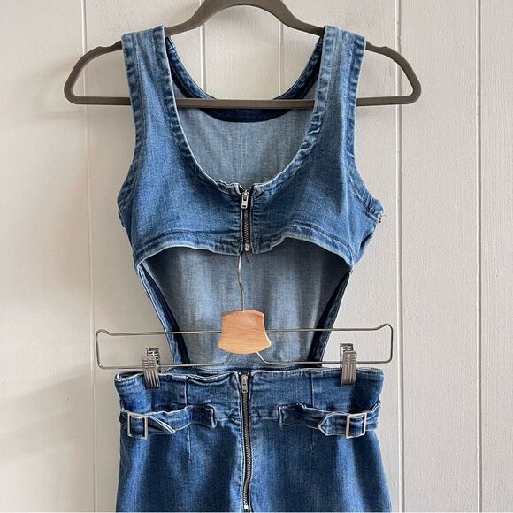 Urban Outfitters Jojo Denim Cut-Out Jumpsuit - Picture 11 of 15